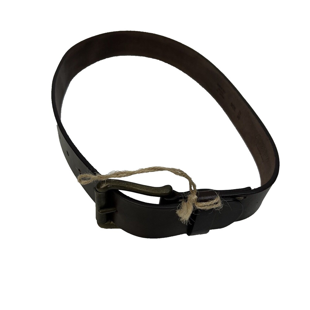 NWOT Peter Nappi T Moro Brown Leather‎ Single Prong Buckle Mens Belt Size 28/70